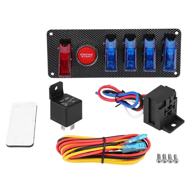 Kuuleyn Pannello Accensione Auto 12V 6 in 1 Universale