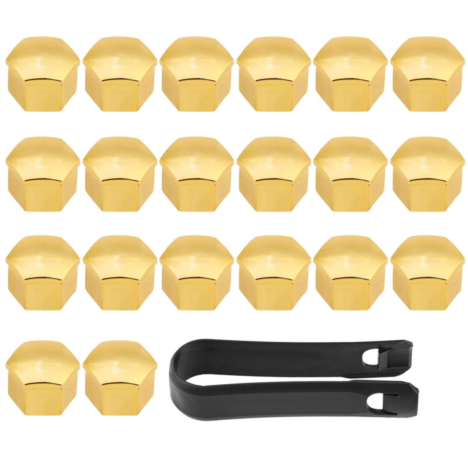 Kuuleyn copridadi ruota 17 mm oro 20 pezzi plastica