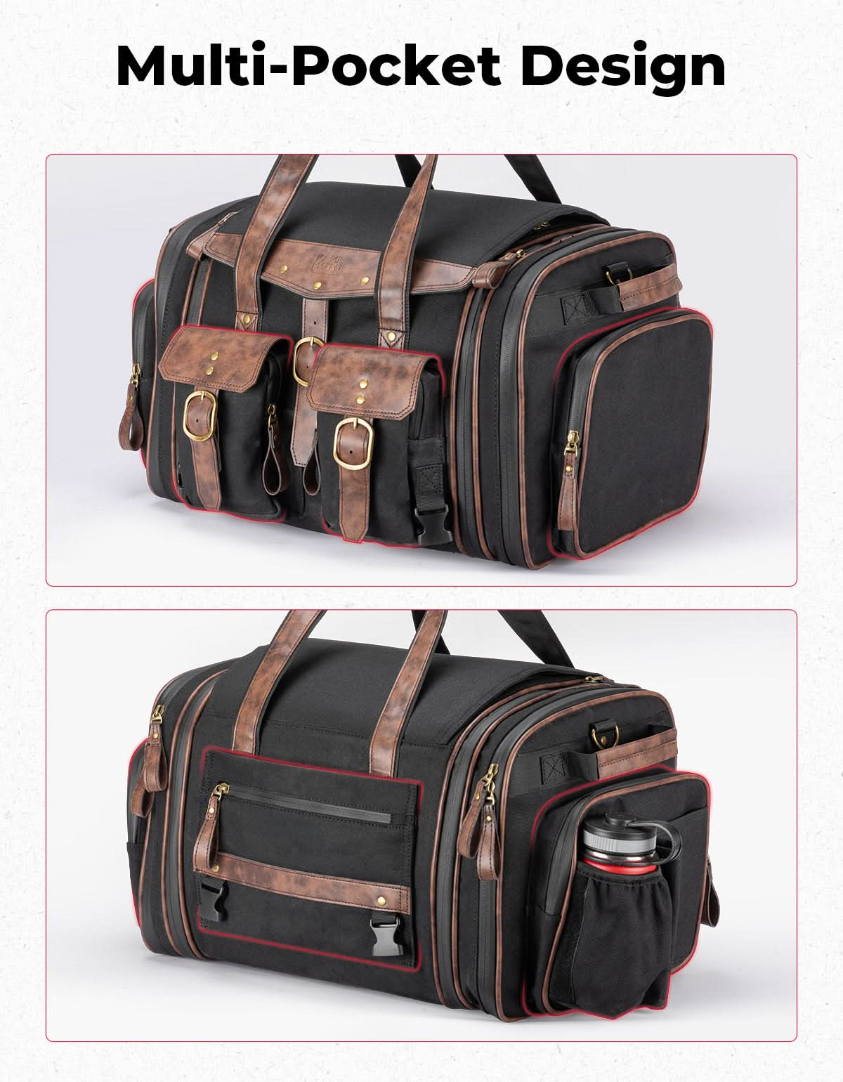KEMIMOTO Borsa Posteriore Moto 60L Tela Cerata