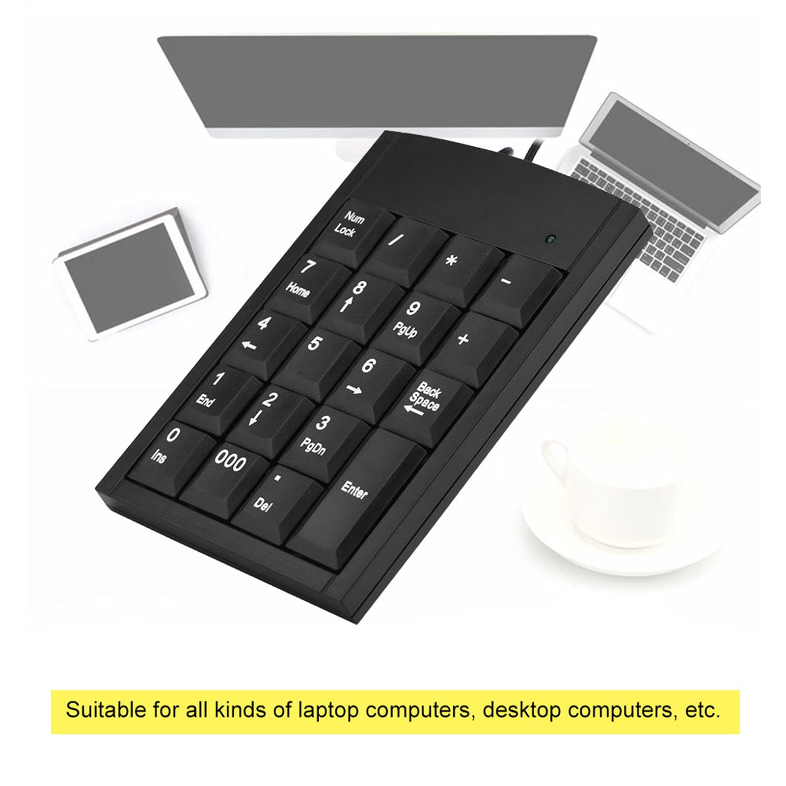 Kuuleyn tastierino numerico USB 19 tasti nero con cavo