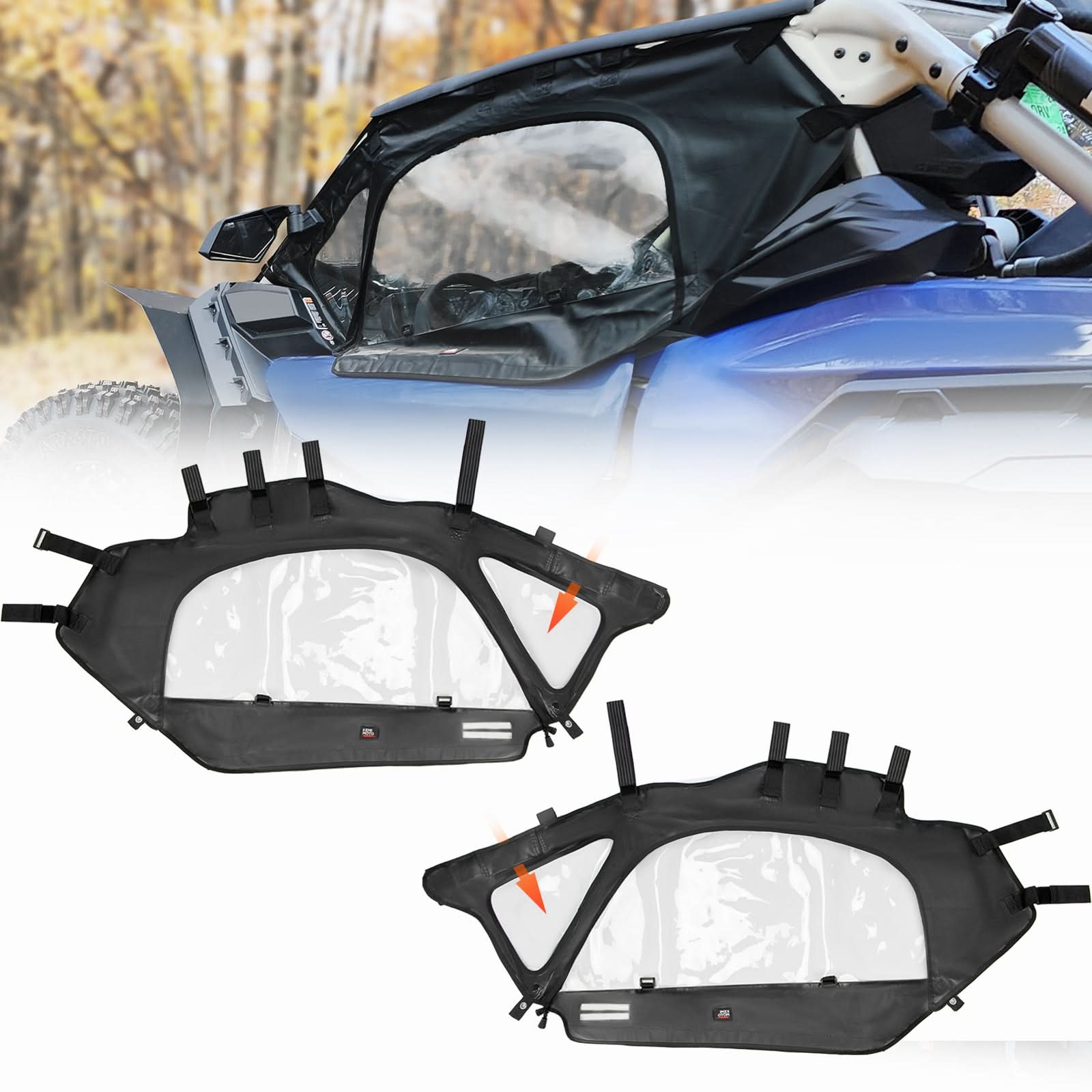 Kemimoto Maverick X3 porte soft + lunotto cabina impermeabile