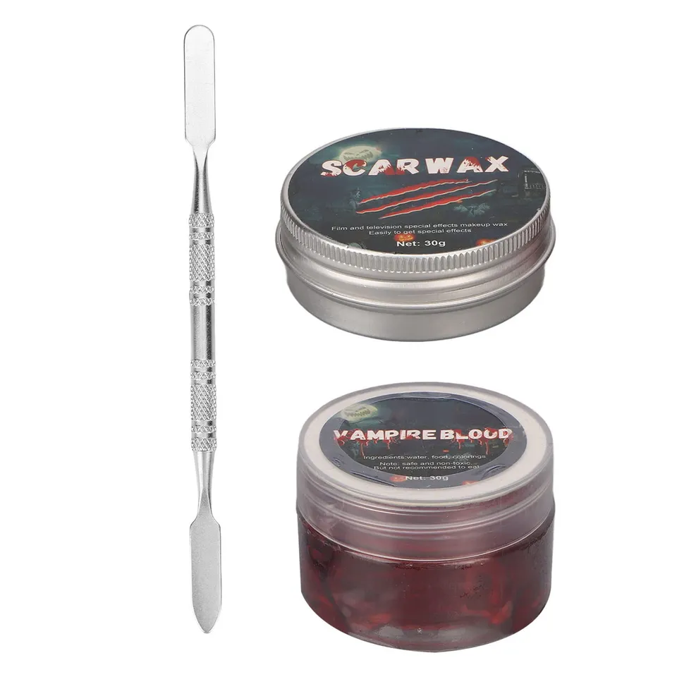 Kuuleyn Kit Trucco SFX Halloween Cera Cicatrici Sangue Finto