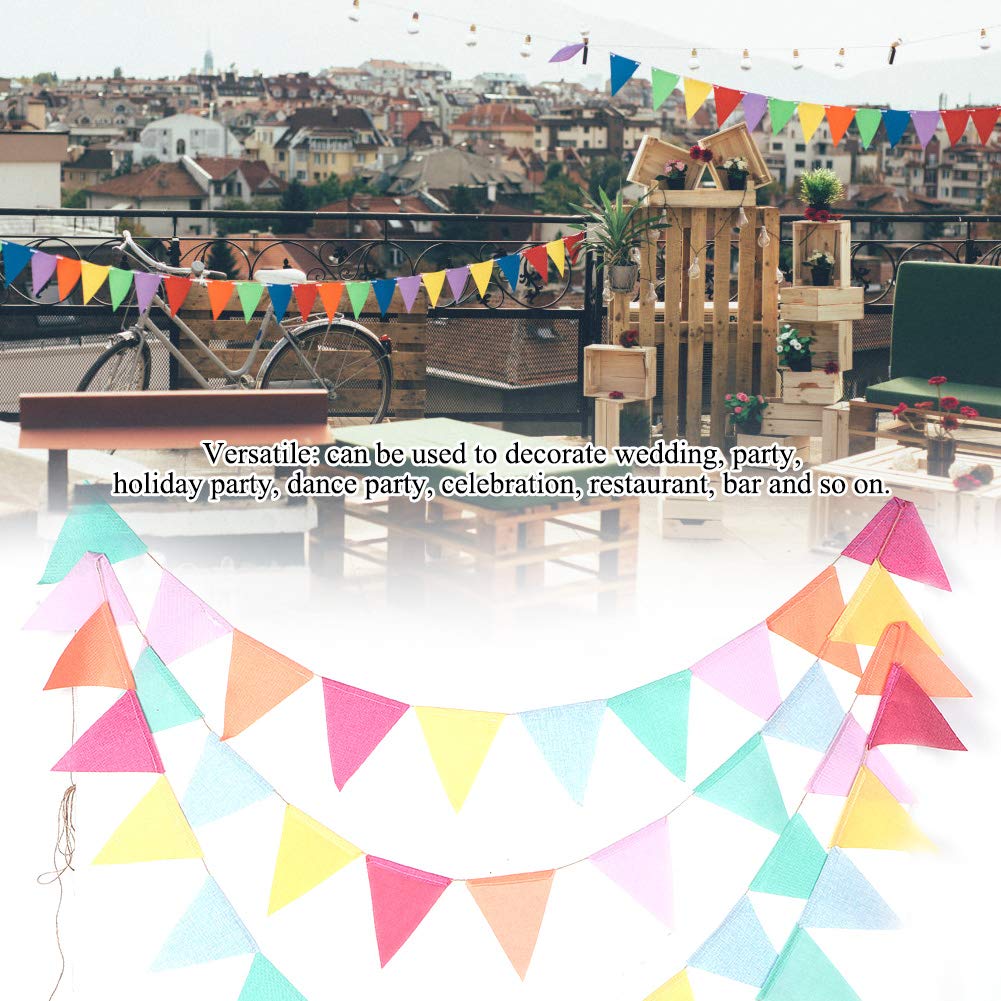 Hapivida Ghirlanda Bandierine Triangolari Cotone Multicolore