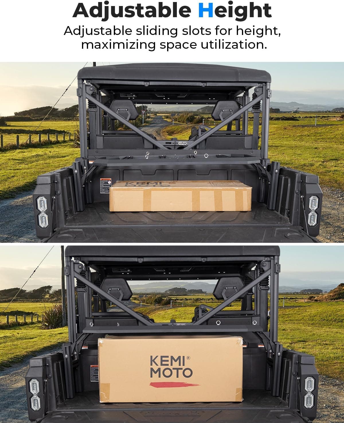 KEMIMOTO UForce 1000 portapacchi posteriore alluminio regolabile