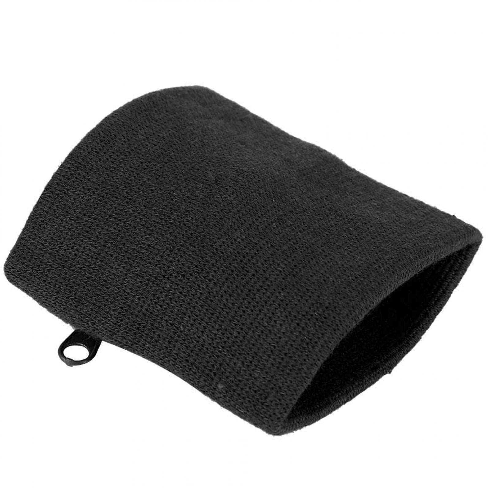 Kuuleyn Polsino sportivo con cerniera cotone nero unisex