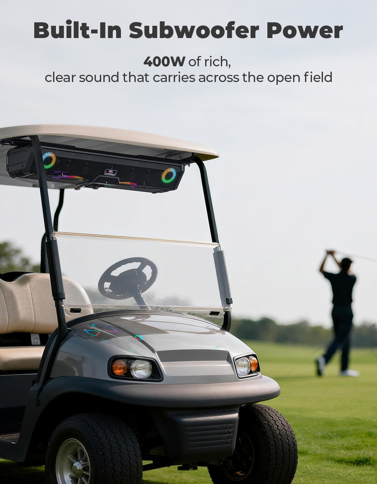 KEMIMOTO Midnight 90 soundbar golf cart Bluetooth 34 pollici