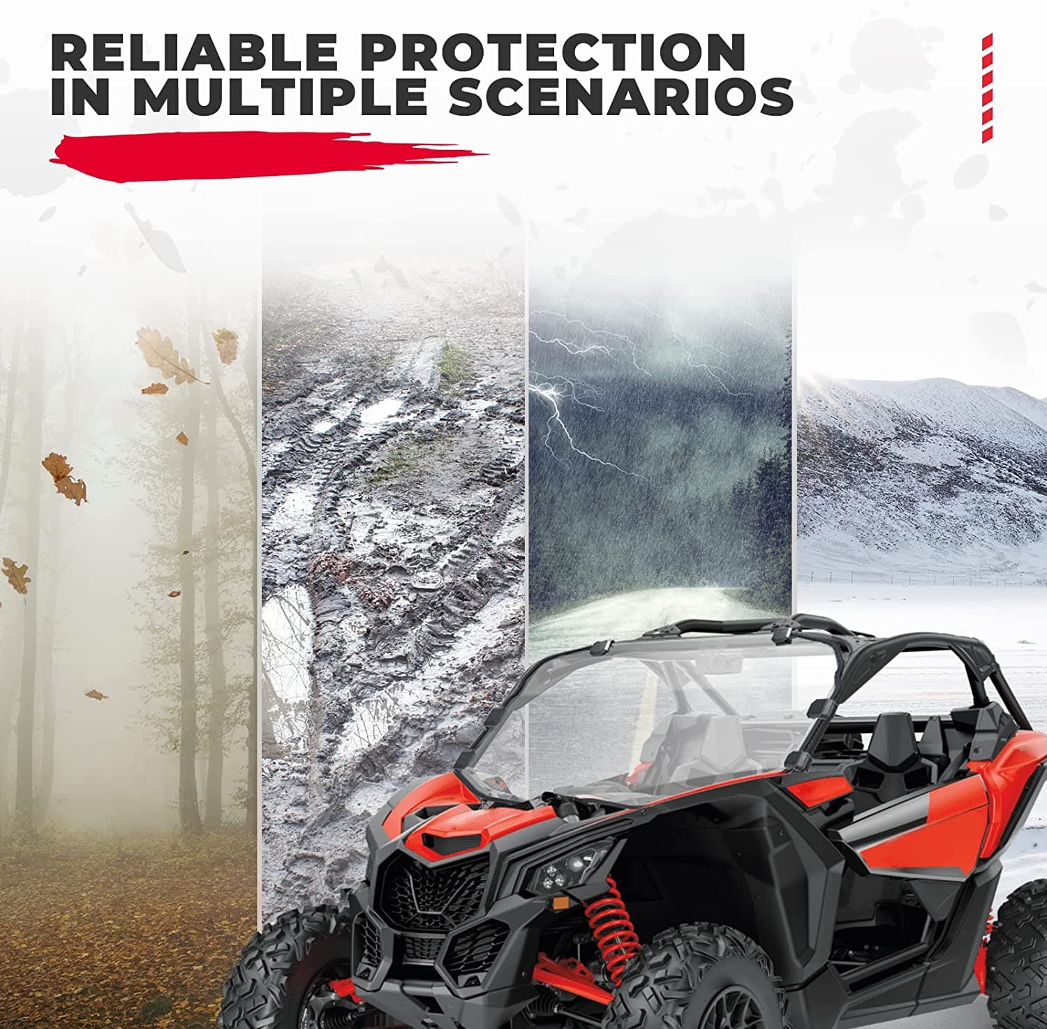 Kemimoto Maverick X3 parabrezza anteriore completo antigraffio