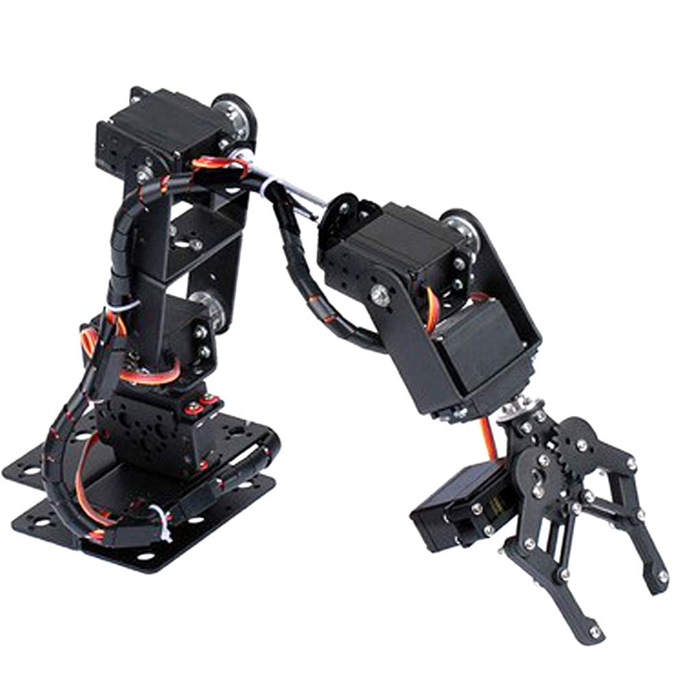 Kuuleyn 6DOF braccio robotico alluminio nero kit pinza
