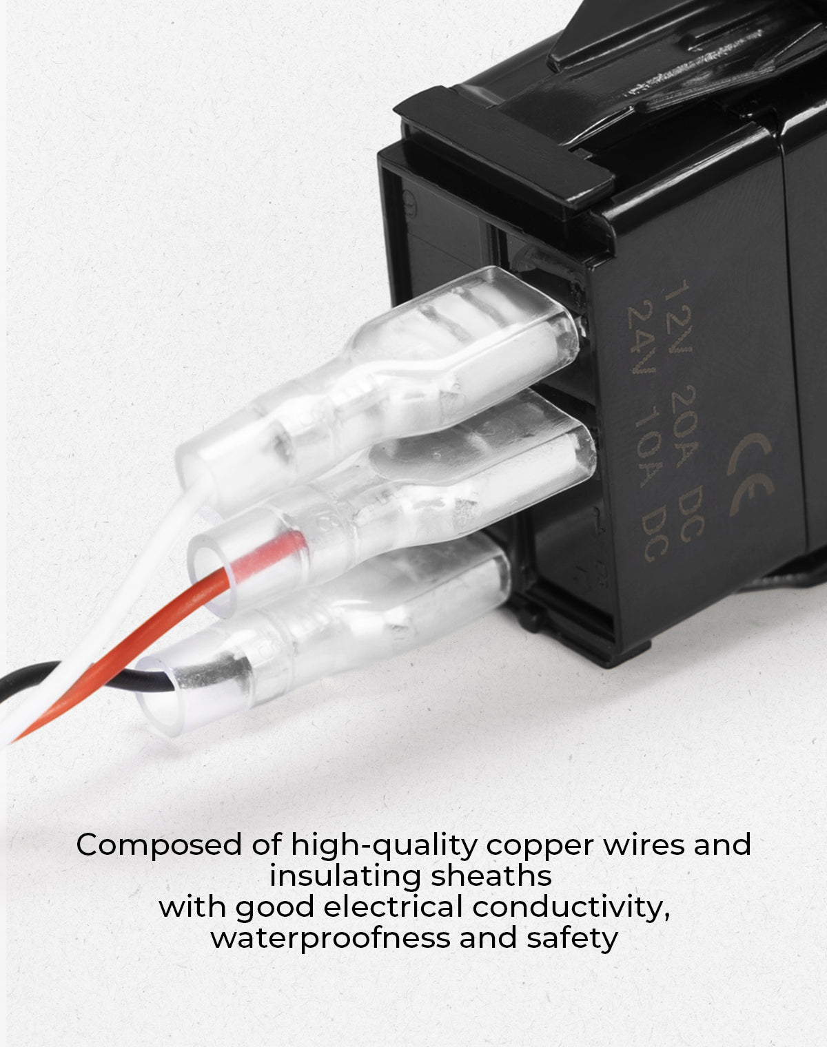 KEMIMOTO 2502 interruttore a bilanciere 12V con cablaggio
