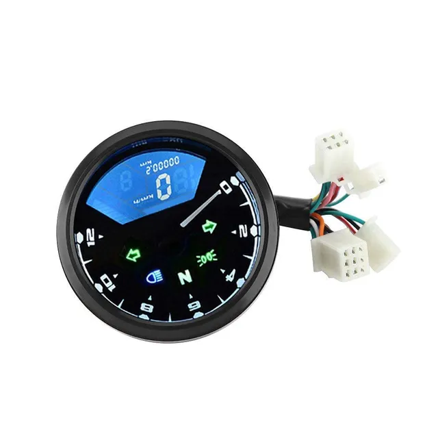 Kuuleyn Tachimetro LCD Moto Universale 12V Multifunzione Retroilluminato