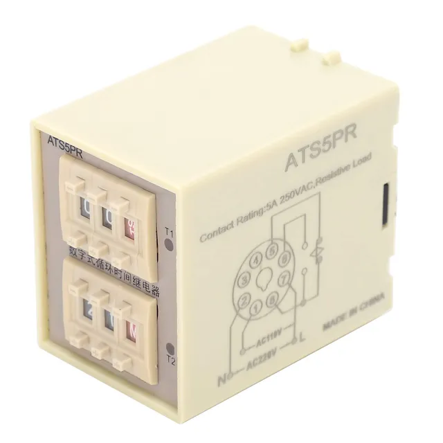 Kuuleyn Relè temporizzatore digitale DC12V 6 tempi