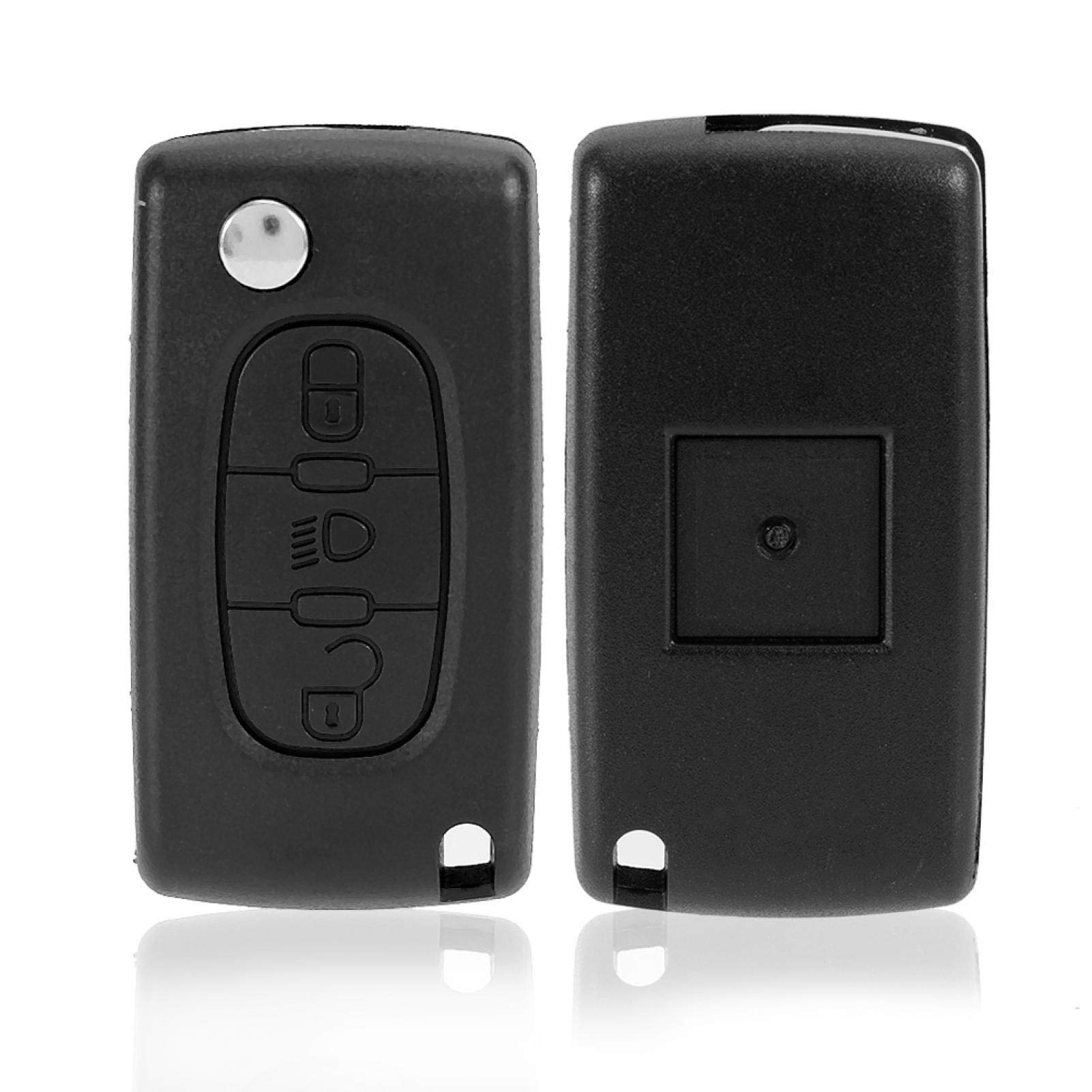 Kuuleyn guscio chiave 3 pulsanti nero per Citroen C3 C4 C5