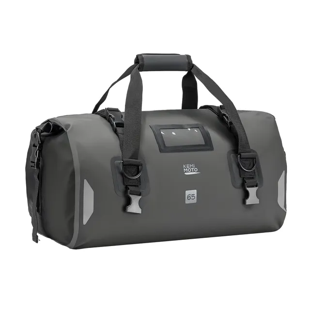 KEMIMOTO borsa moto impermeabile 40L grigia IPX6