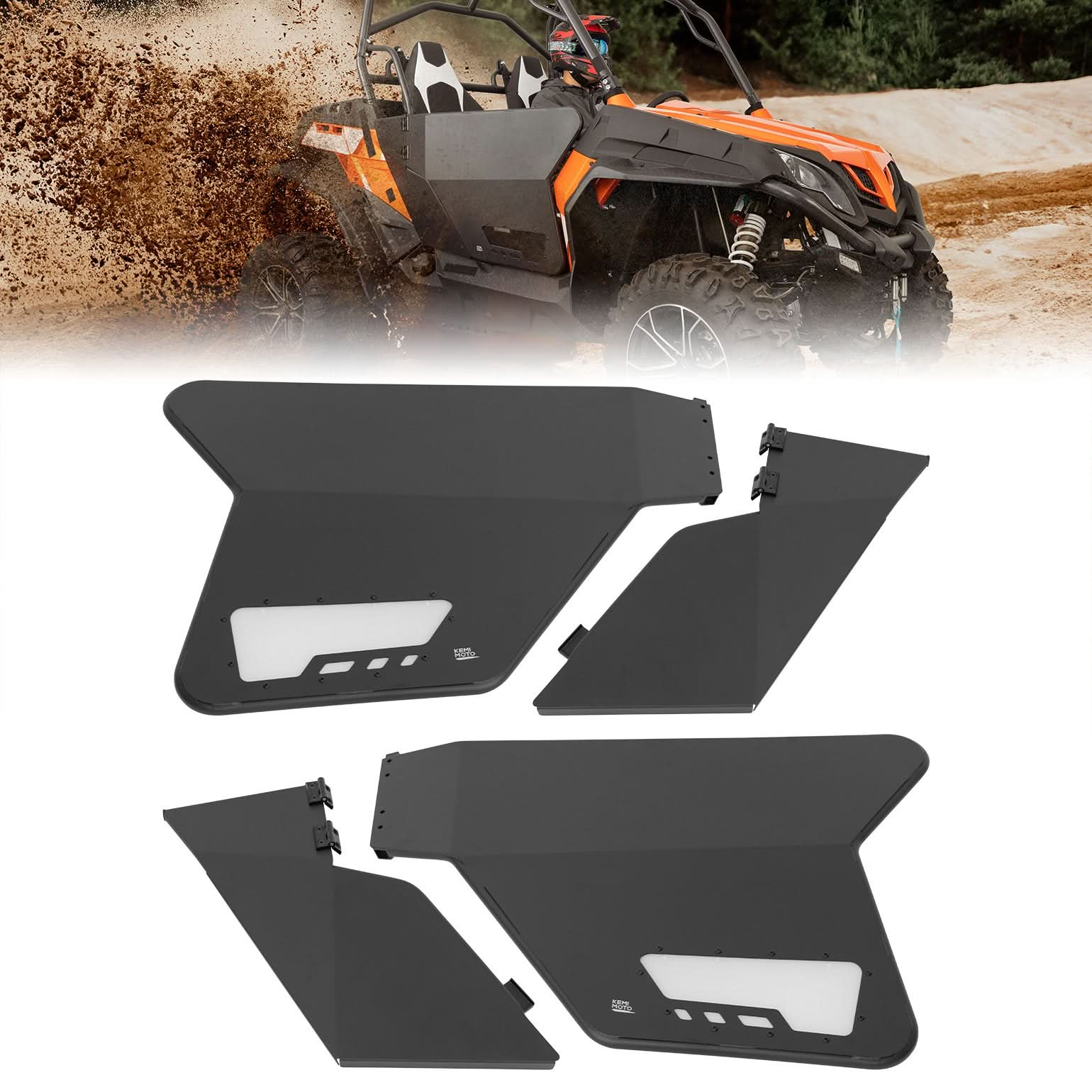 KEMIMOTO ZFORCE porte alluminio UTV inserti neri