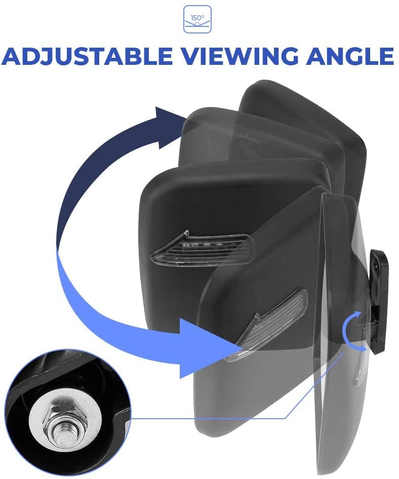 Kemimoto specchietti golf cart con frecce LED universali
