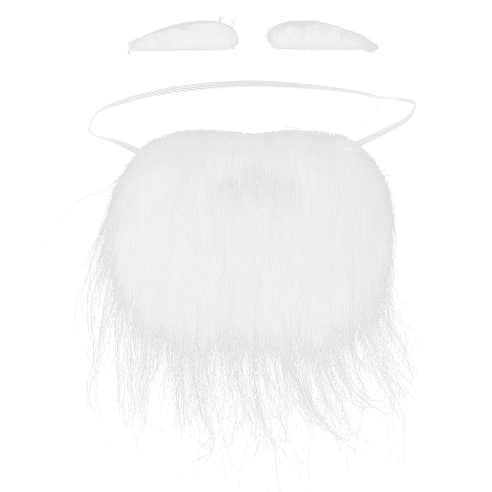 Kuuleyn Barba Babbo Natale Finta con Baffi e Sopracciglia Flanella