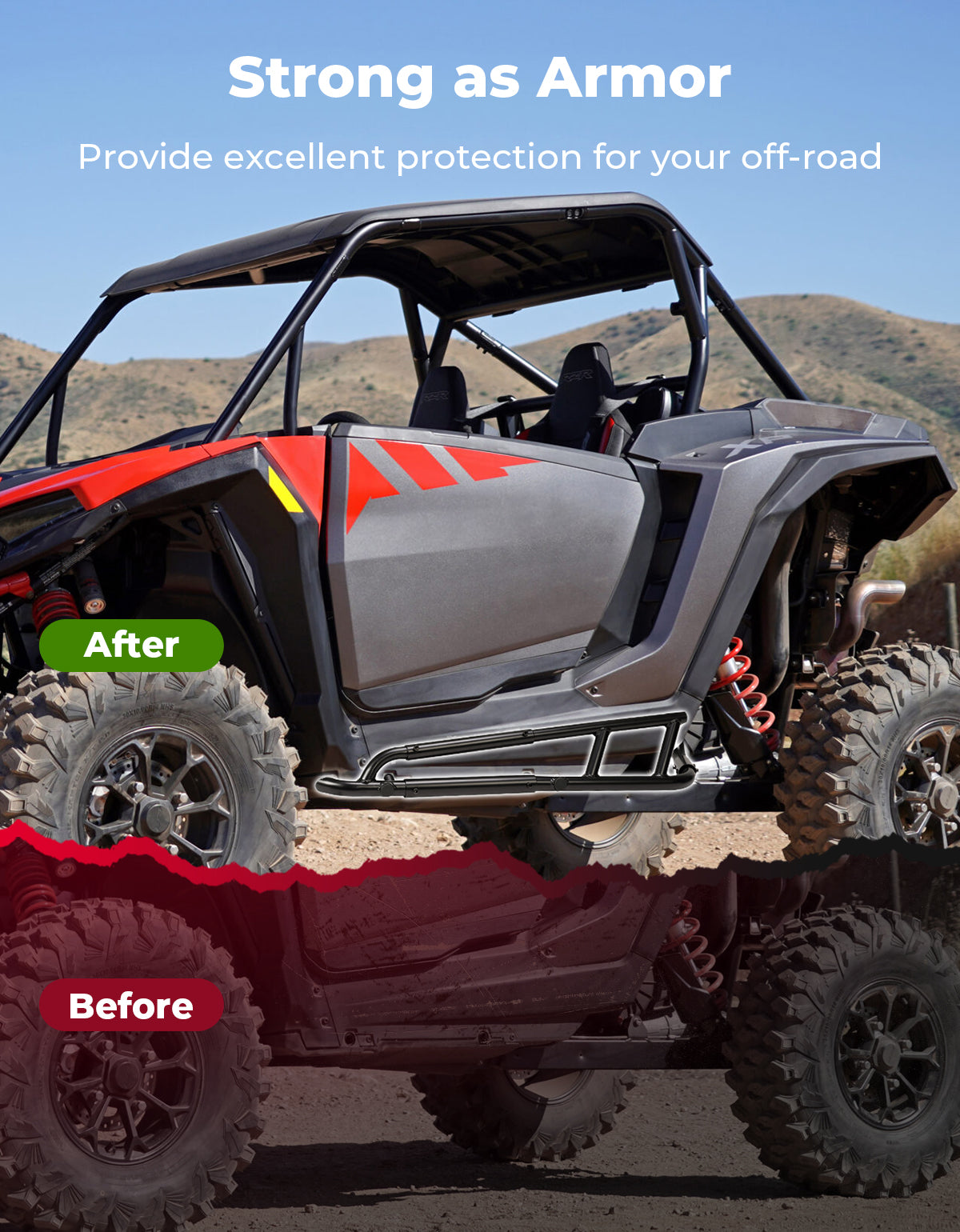 KEMIMOTO RZR XP 1000 pedane acciaio 2 posti 2024-2025