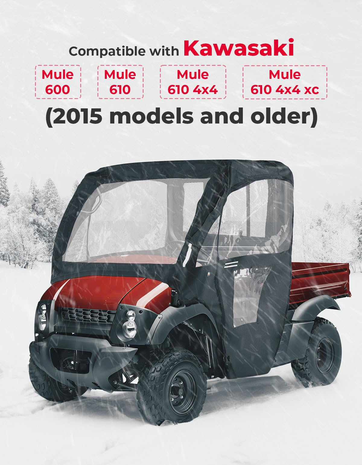 KEMIMOTO Mule 600 610 Telo Copricabina con Porte 600D