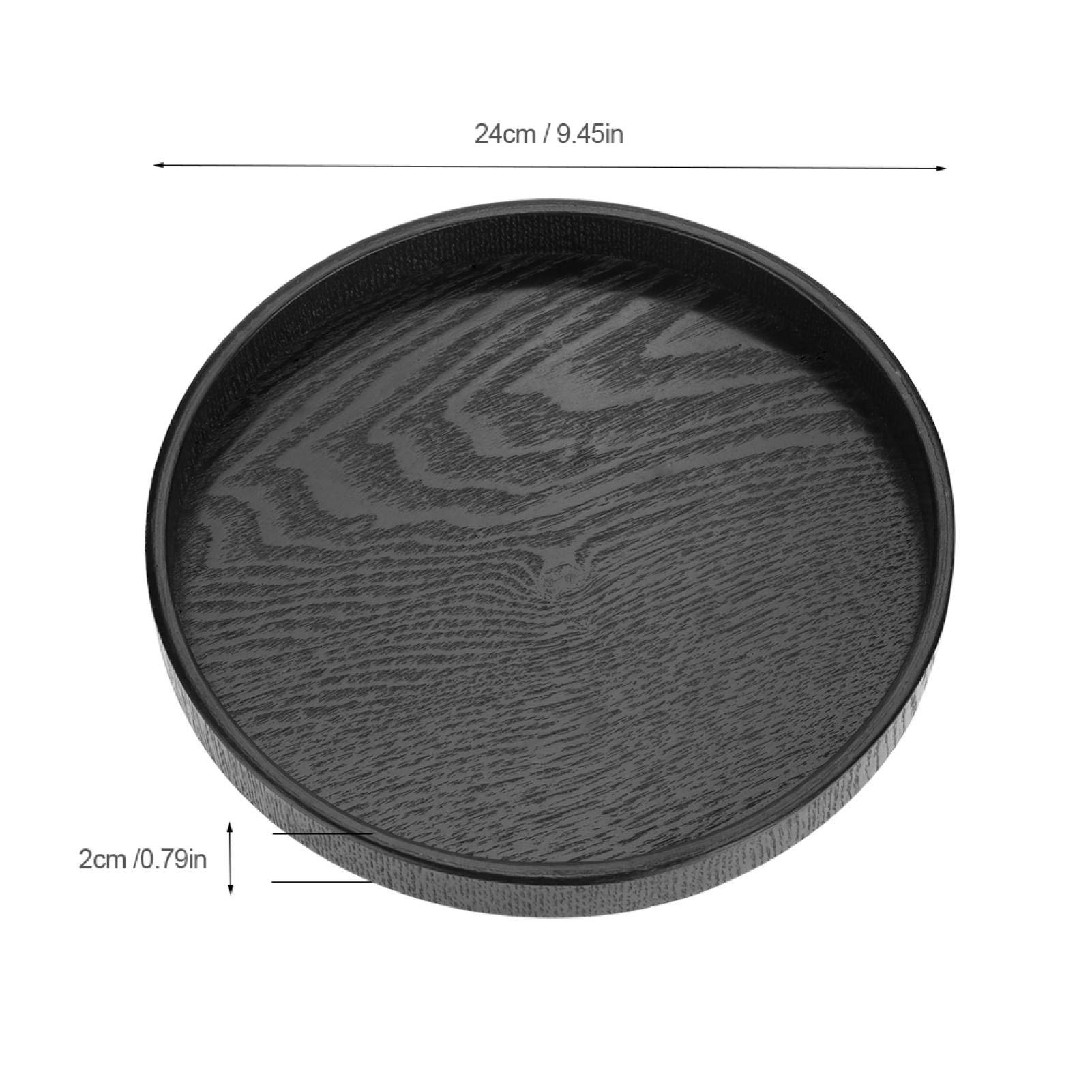 Kuuleyn vassoio legno rotondo nero 24cm