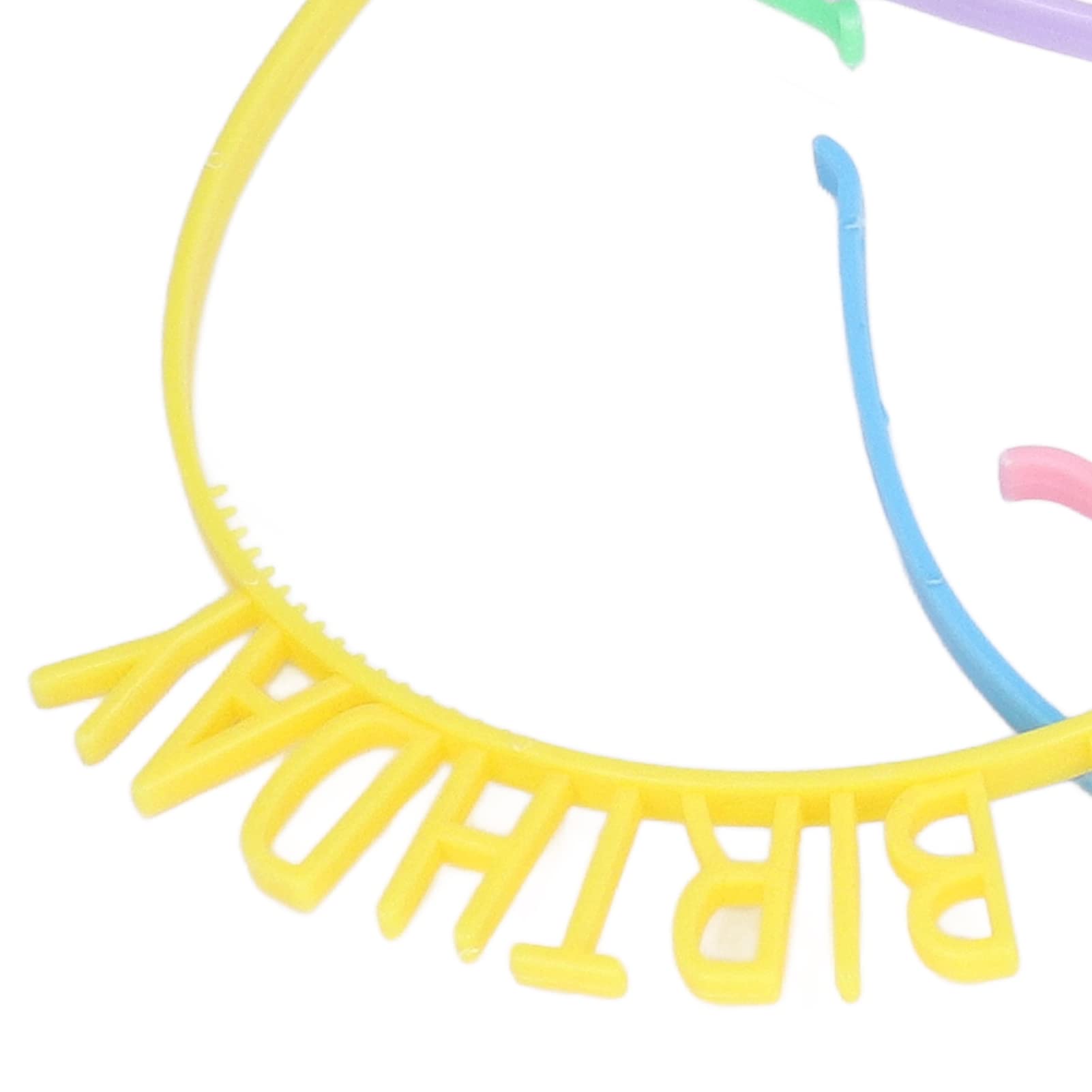 AOWINHIT Fasce Compleanno Plastica 10 Pezzi 10 Colori