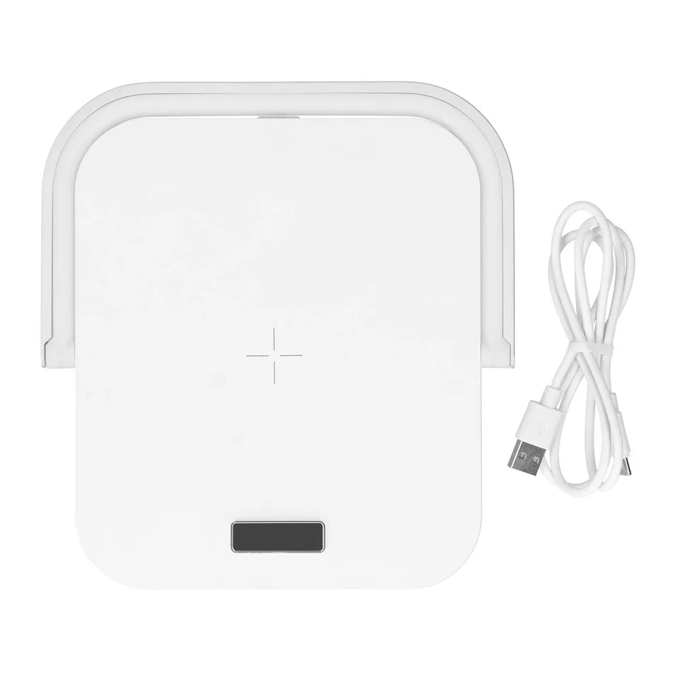 Kuuleyn lampada da tavolo 3 in 1 bianca ricarica wireless 5V