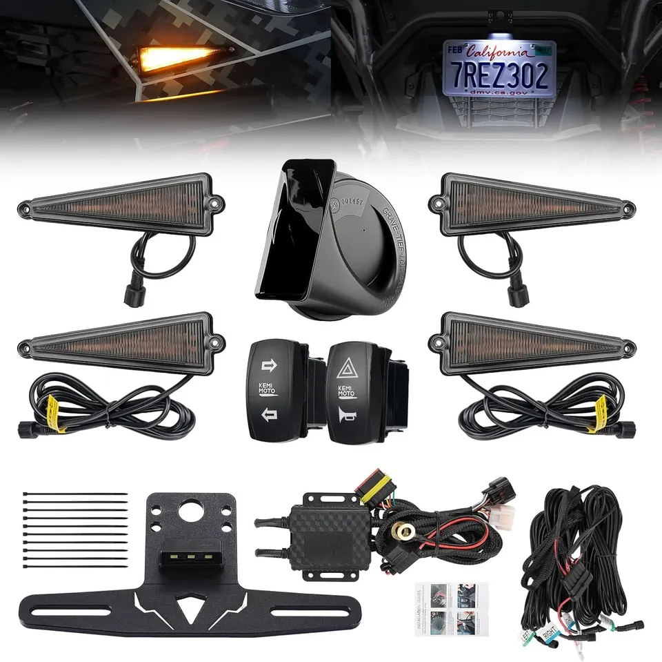 KEMIMOTO 2603 Kit Frecce UTV LED con Clacson e Targa