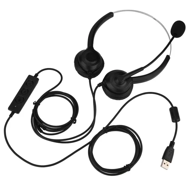 Kuuleyn cuffie call center USB con microfono 250 cm
