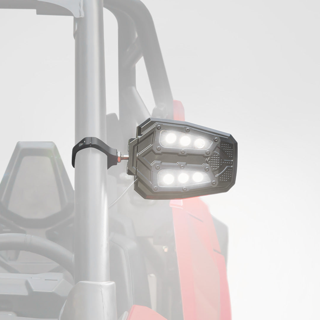 Kemimoto specchietti laterali UTV LED coppia 1,75-2 pollici