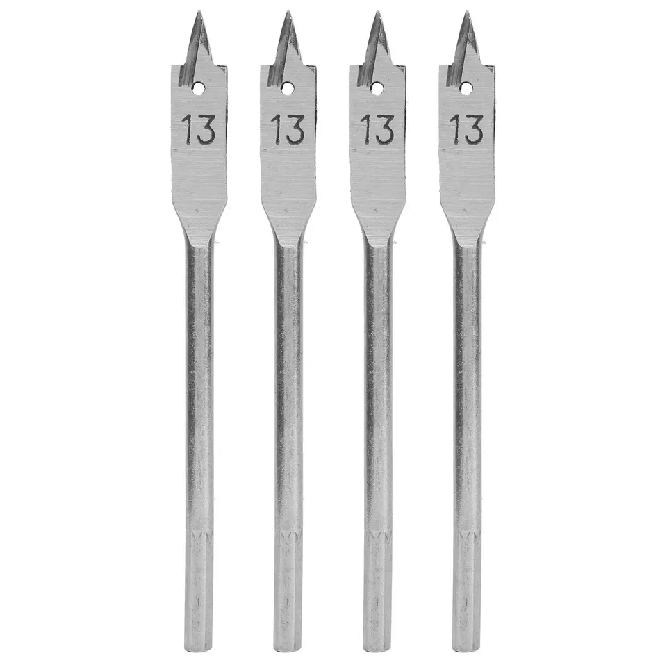 Kuuleyn Set 4 punte piatte legno 13 mm acciaio carbonio