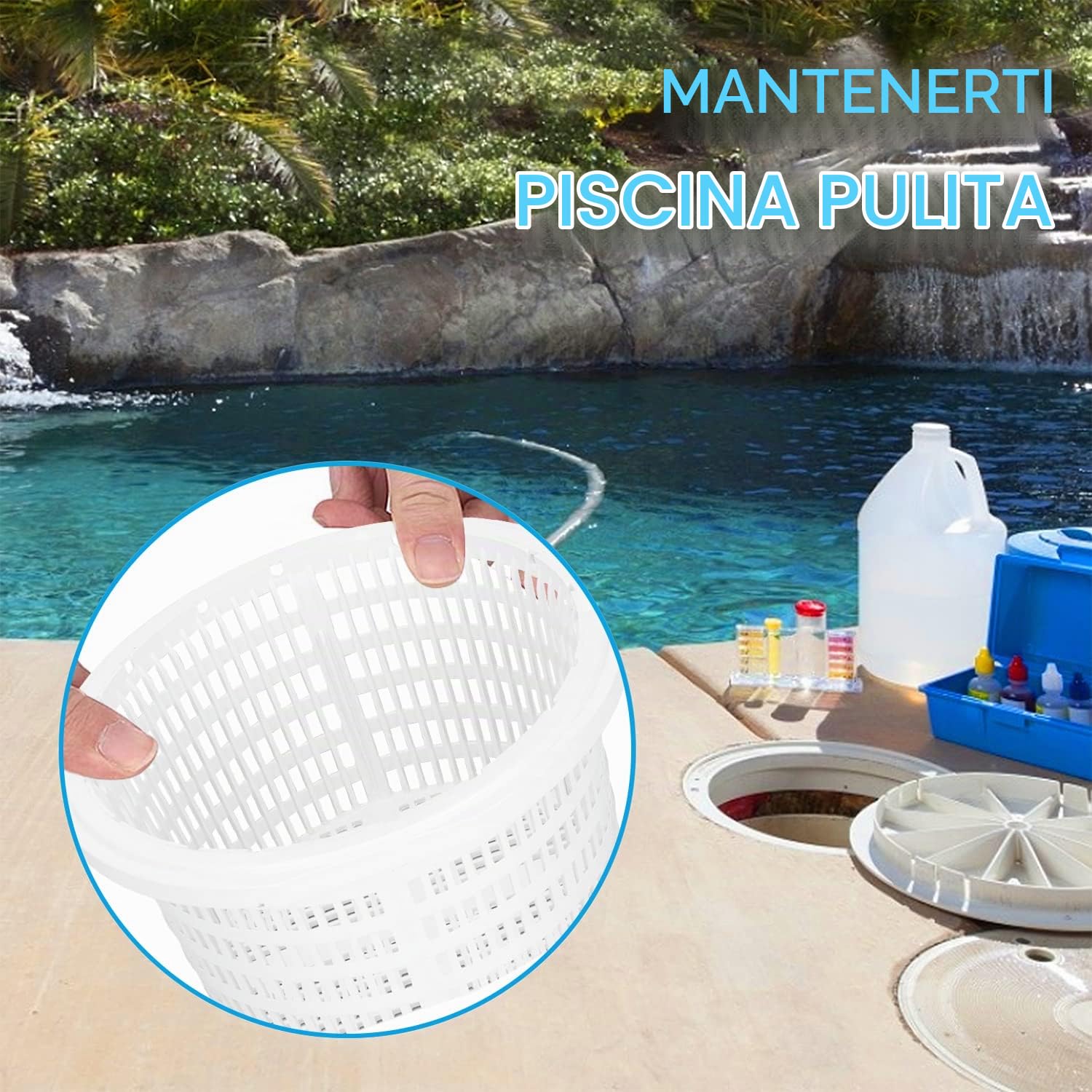 Hapivida Cestello Skimmer Piscina 1 Pezzo Plastica