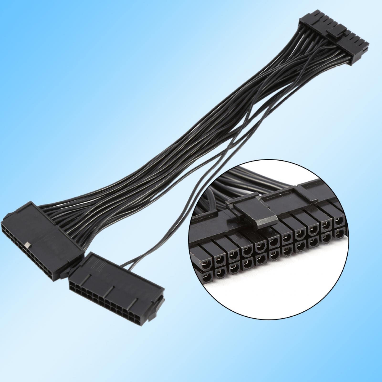 Kuuleyn Adattatore Doppio PSU ATX 24 Pin 30 cm Mining