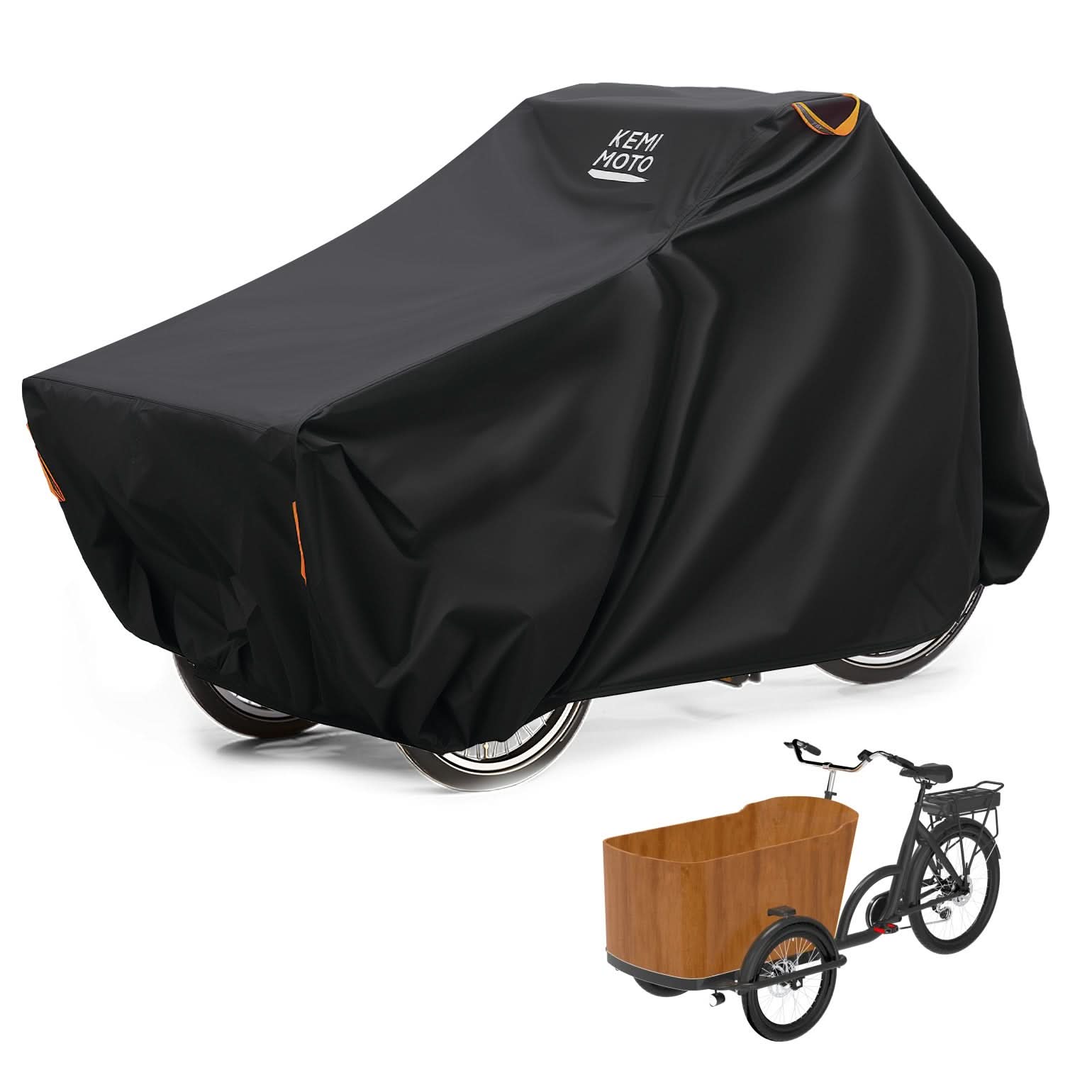 KEMIMOTO Telo Bici Cargo Triciclo Impermeabile 2200mm UV