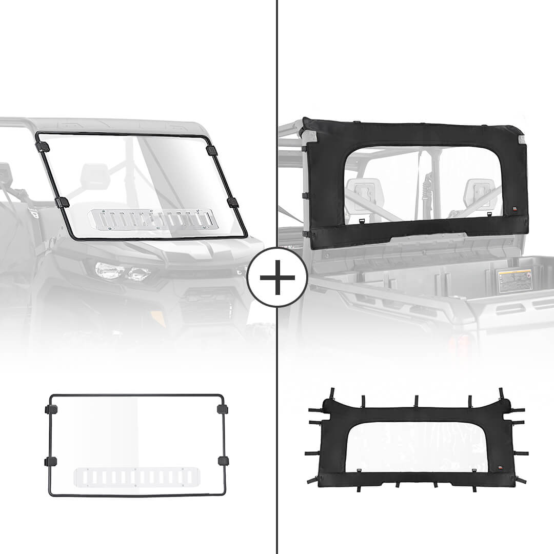 KEMIMOTO Defender parabrezza anteriore ventilato + posteriore set
