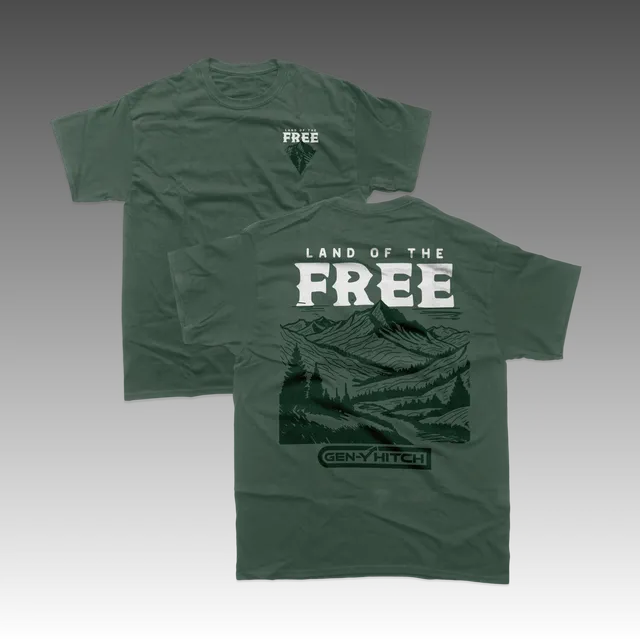 GEN-Y Hitch Land of Free t-shirt cotone Mauve premium
