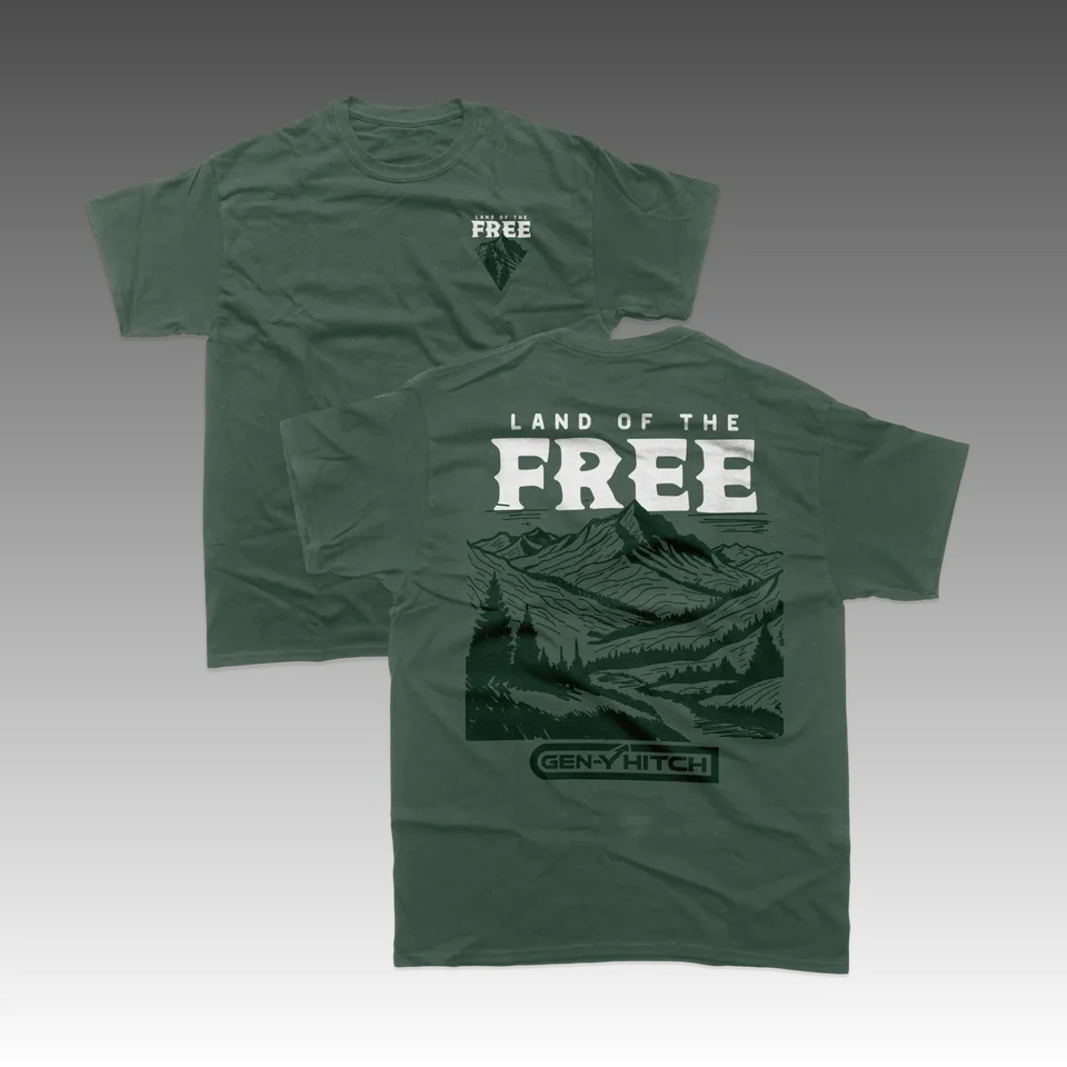 GEN-Y Hitch Land of Free t-shirt cotone Mauve premium
