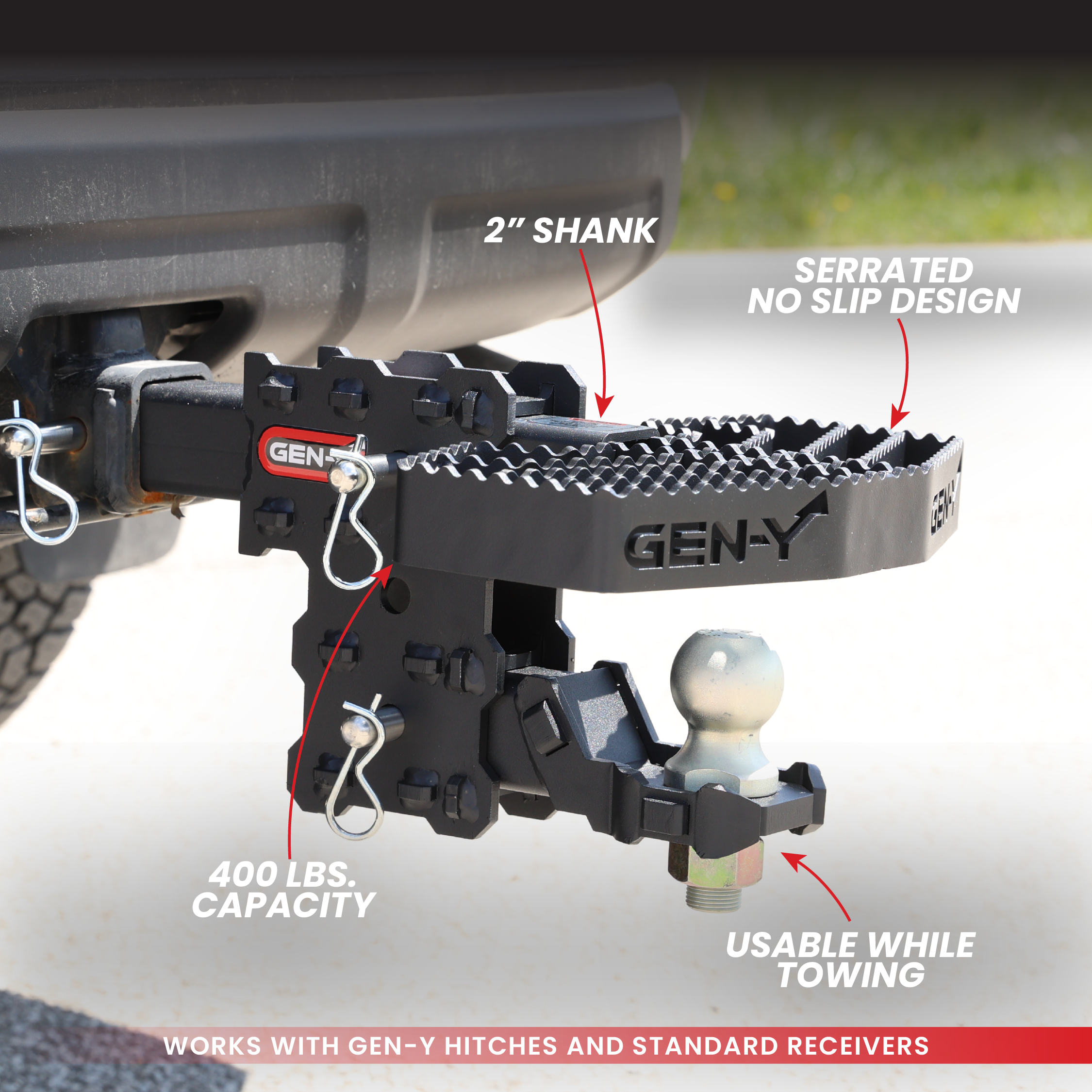 GEN-Y Hitch PHANTOM gradino gancio traino dentellato
