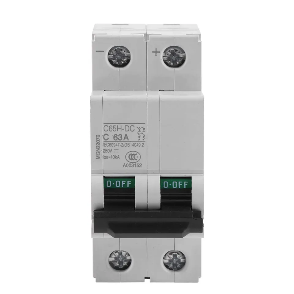 Kuuleyn interruttore magnetotermico DC 2P 250V 63A guida DIN solare