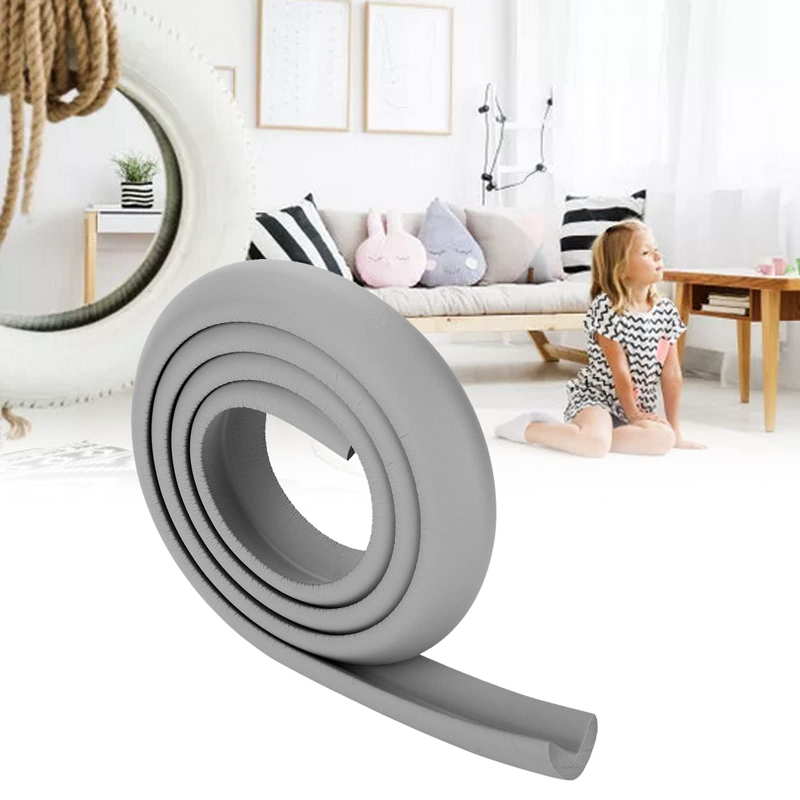 Hapivida Paraspigoli in Schiuma 2 m Grigio per Mobili