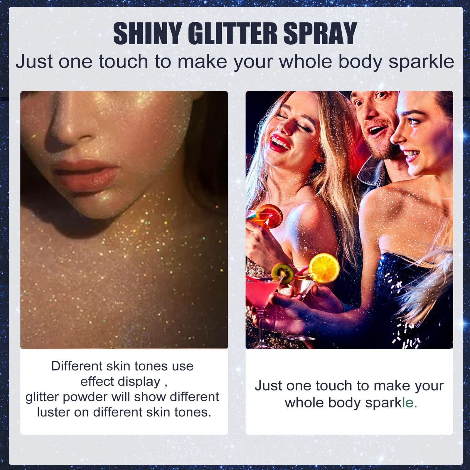 Kuuleyn spray glitter corpo 60 ml viso capelli lunga durata