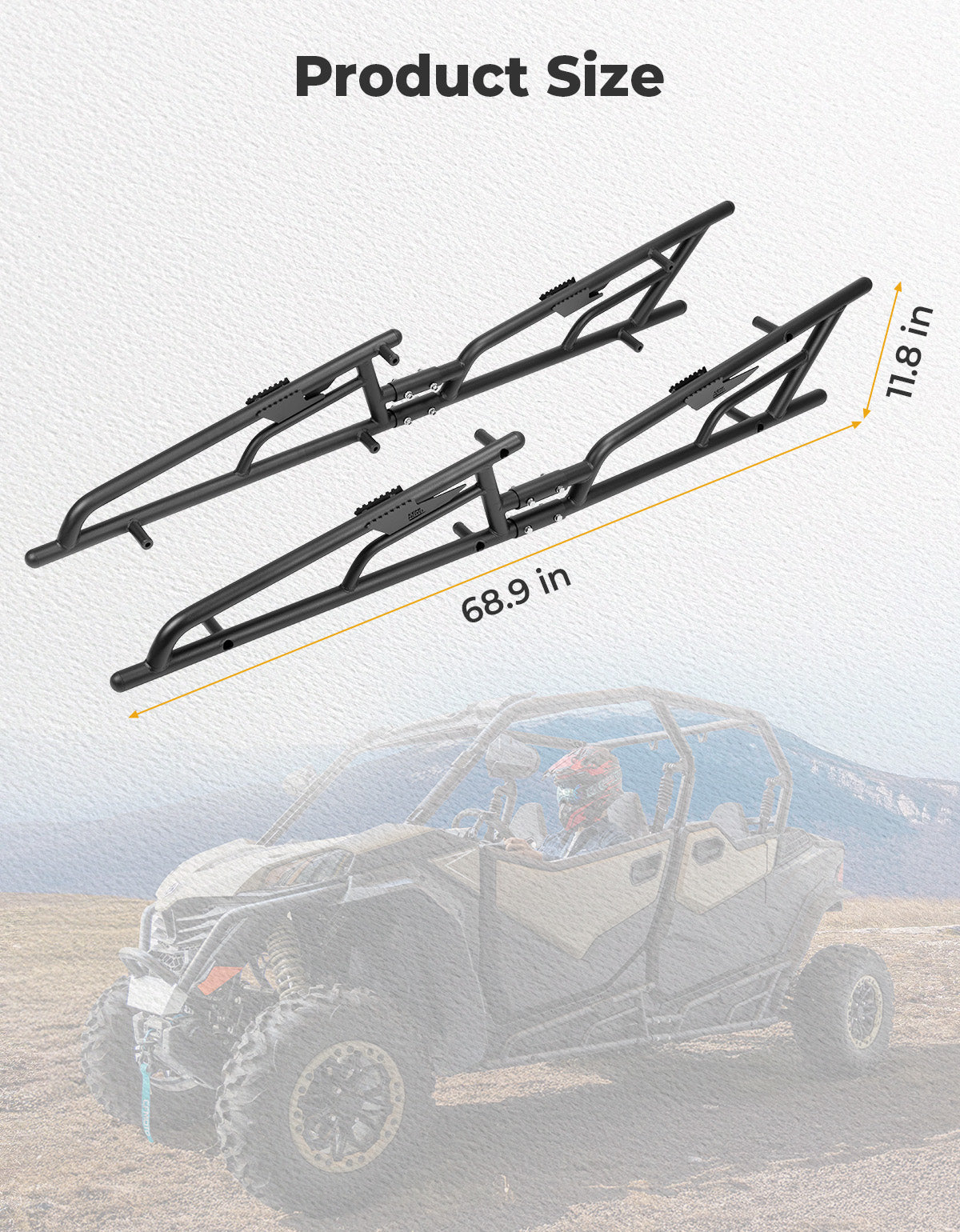 Kemimoto ZForce 950 Sport-4 pedane laterali acciaio
