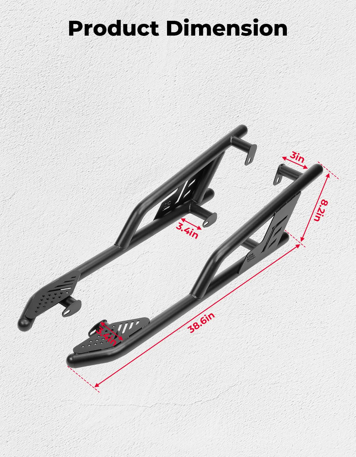 KEMIMOTO Rock Sliders General 1000 pedane acciaio coppia