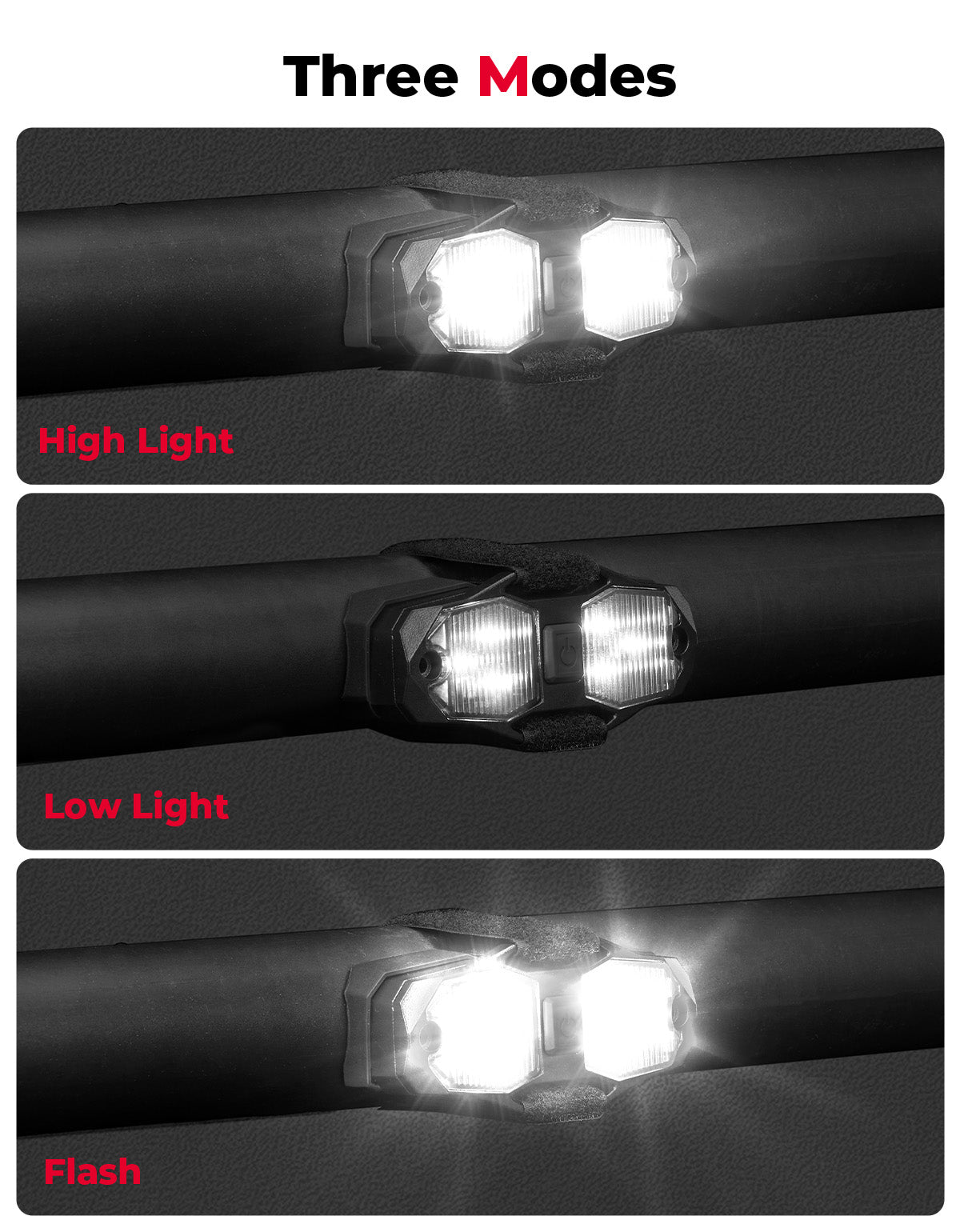 Kemimoto UTV plafoniera LED alluminio ricaricabile 1,5-2"