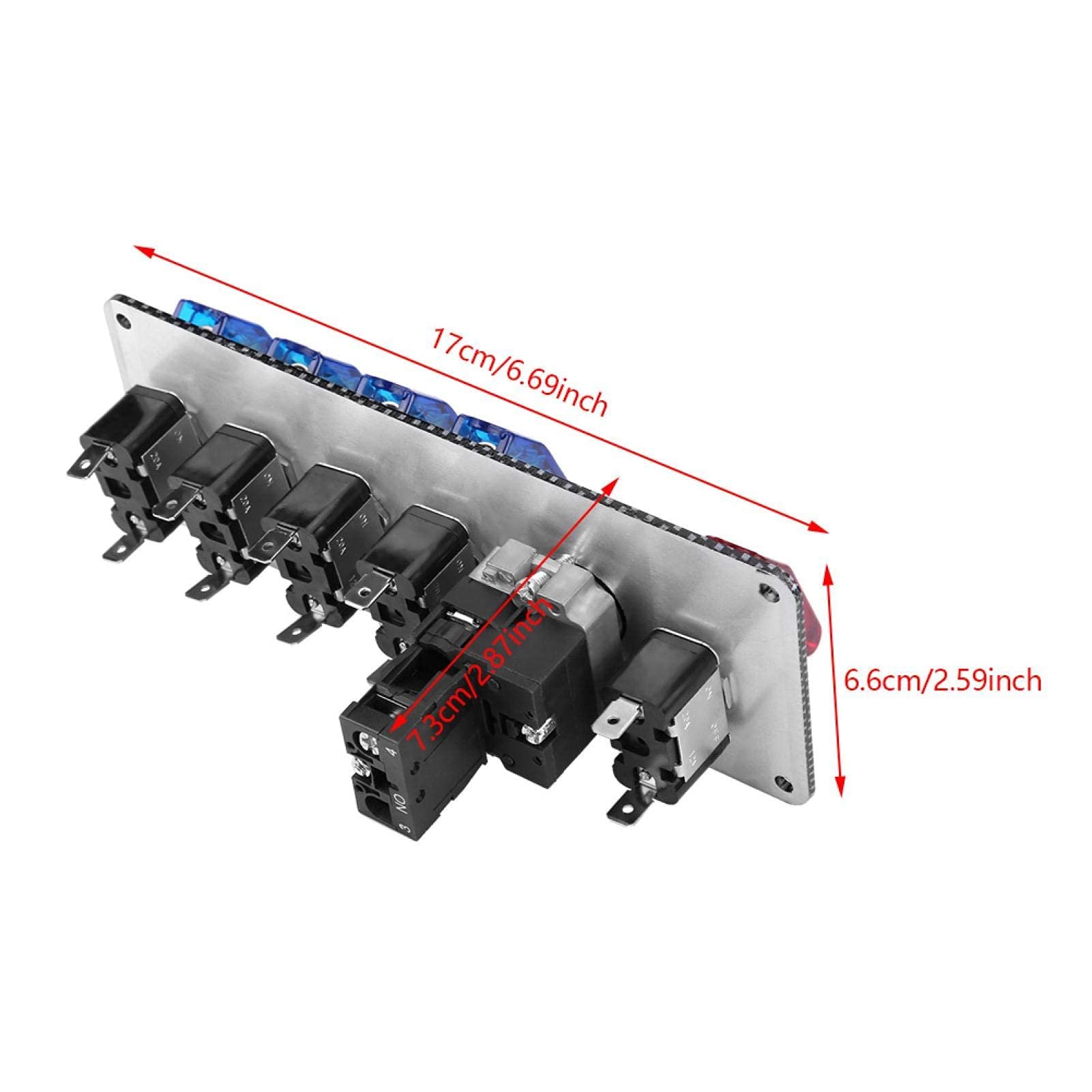 Kuuleyn Pannello Accensione Auto 12V 6 in 1 Universale