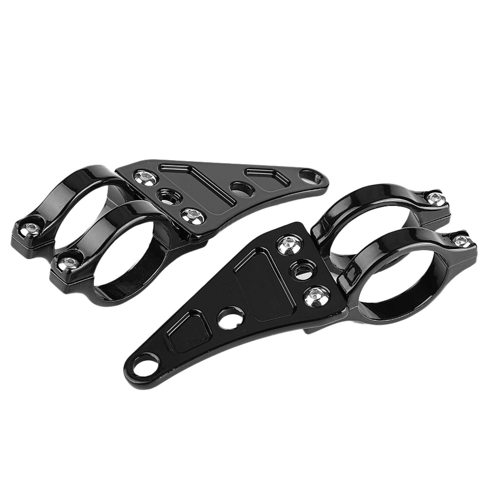 Kuuleyn staffa faro moto alluminio nera 2 pezzi 35-43 mm