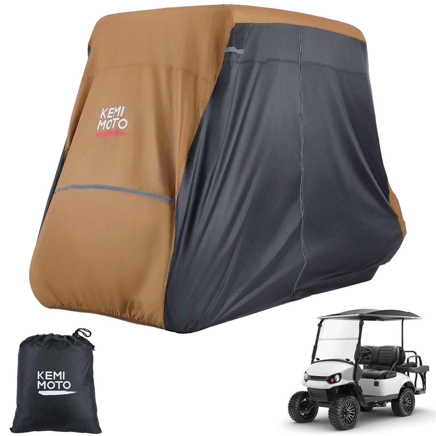 Kemimoto telo golf cart 2 posti grigio impermeabile