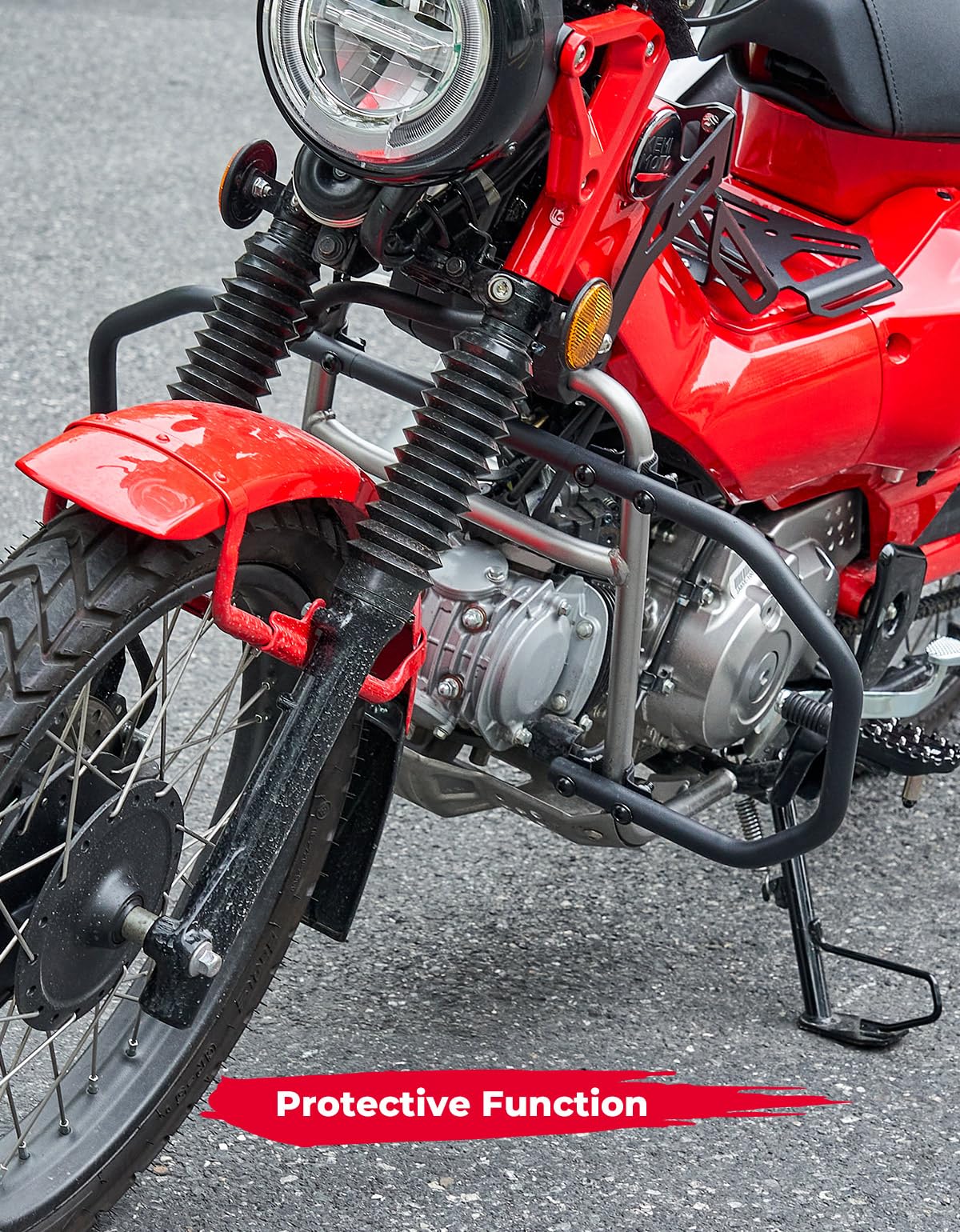 Kemimoto CT125 Trail 125 paramotore crash bar acciaio nero