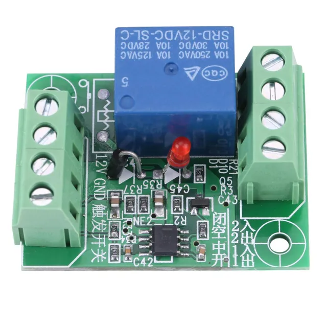 Kuuleyn Modulo Relè Bistabile 1 Canale DC 12V Morsetti Vite