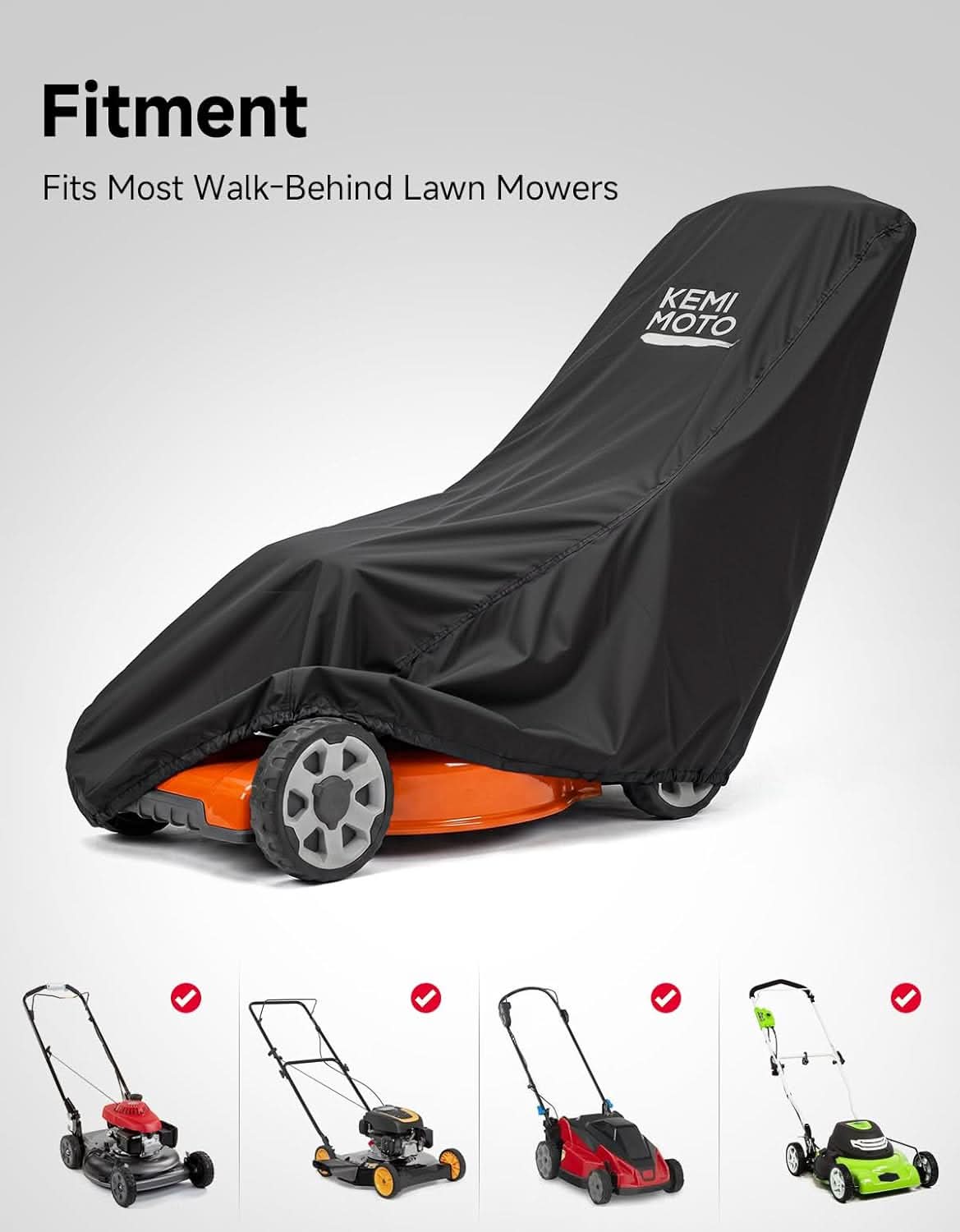 KEMIMOTO 210D Oxford telo rasaerba push impermeabile