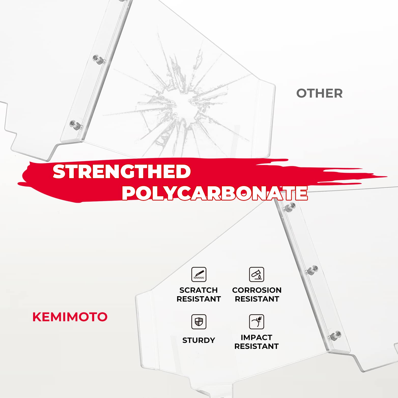 KEMIMOTO Deflettore Parabrezza Polaris Slingshot S SLR PC 190 mm