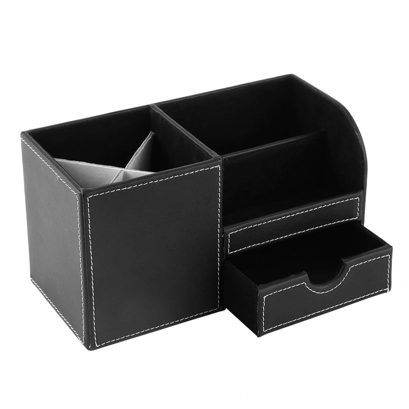 Kuuleyn Organizer Scrivania 1 Cassetto Nero Pelle